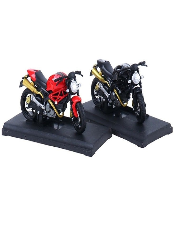 بلو بل دراجة نارية زرقاء بيضاء وحمراء مصبوبة من المعدن بمقياس 1:18، لعبة منزلية للأطفال، بلاستيكية، مكتبية، لعبة دراجة نارية (متعددة الألوان) - Image 1